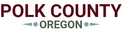 Polk County Oregon has words Polk County Oregon in all caps.
