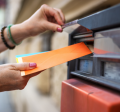 Putting mail into a mail box