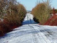 Wintery Rural Road -- Photographer:  Public Works Staff