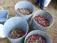 Over 400 pounds of shell casings