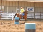 Barrel racing at the fairgrounds