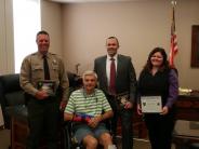 Sheriff Garton Presents Two Lifesaving Awards & Certificate of Merit