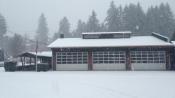 Falls City Fire Department in snow