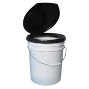 Bucket with Toilet Lid