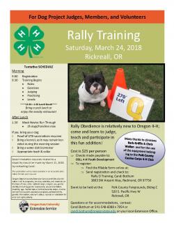 4-H Dog Rally Training