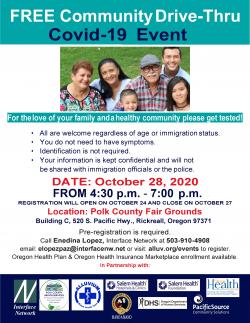 COVID testing flyer