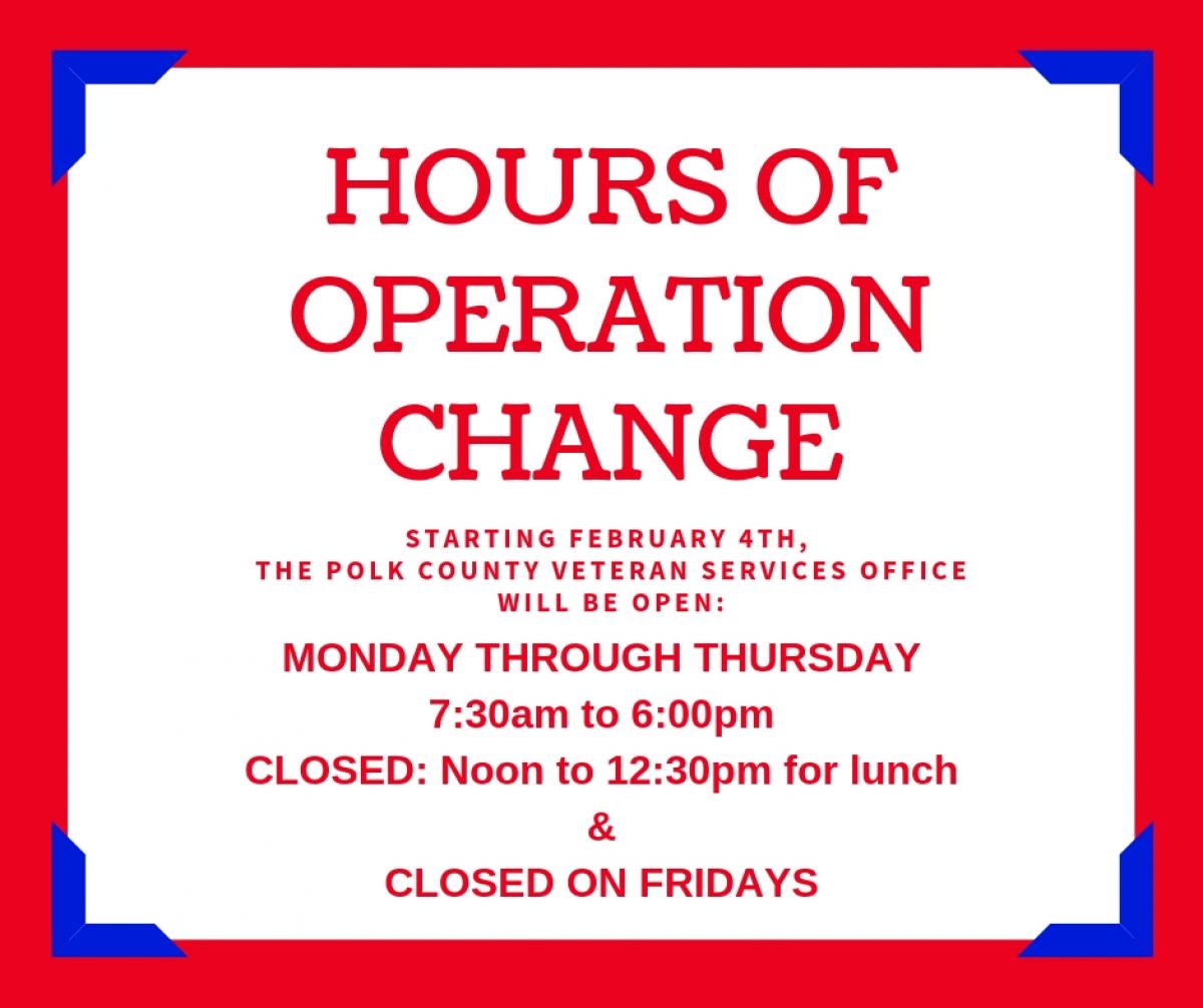 Hours of Operation Change TODAY!!! Polk County Oregon Official Website